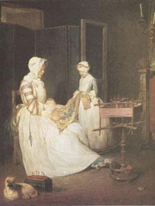 Jean Baptiste Simeon Chardin La Mere Laborieuse (The Diligent Mother) (mk05) oil painting picture